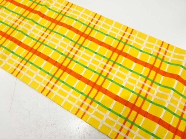 JAPANESE NAGOYA OBI / WOVEN GRID